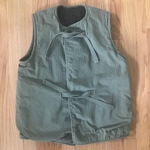 🚀SOLD ON INSTA🚀 Chimala Reversible Green Cotton/Wool Vest - SZ SMALL